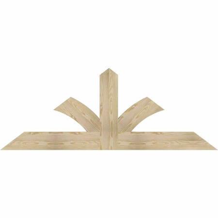 Ekena Millwork Richland Rough Sawn Timber Gable Bracket, Douglas Fir, 72"W x 27"H x 2"D x 6"F, 9/12 Pitch GBW072X27X0206RIC00RDF